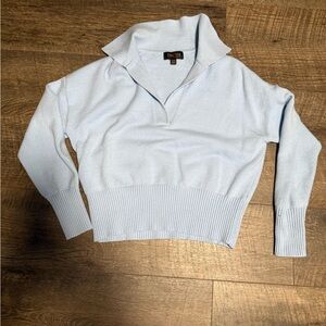 The Limited Light Blue Cowl Neck Sweater